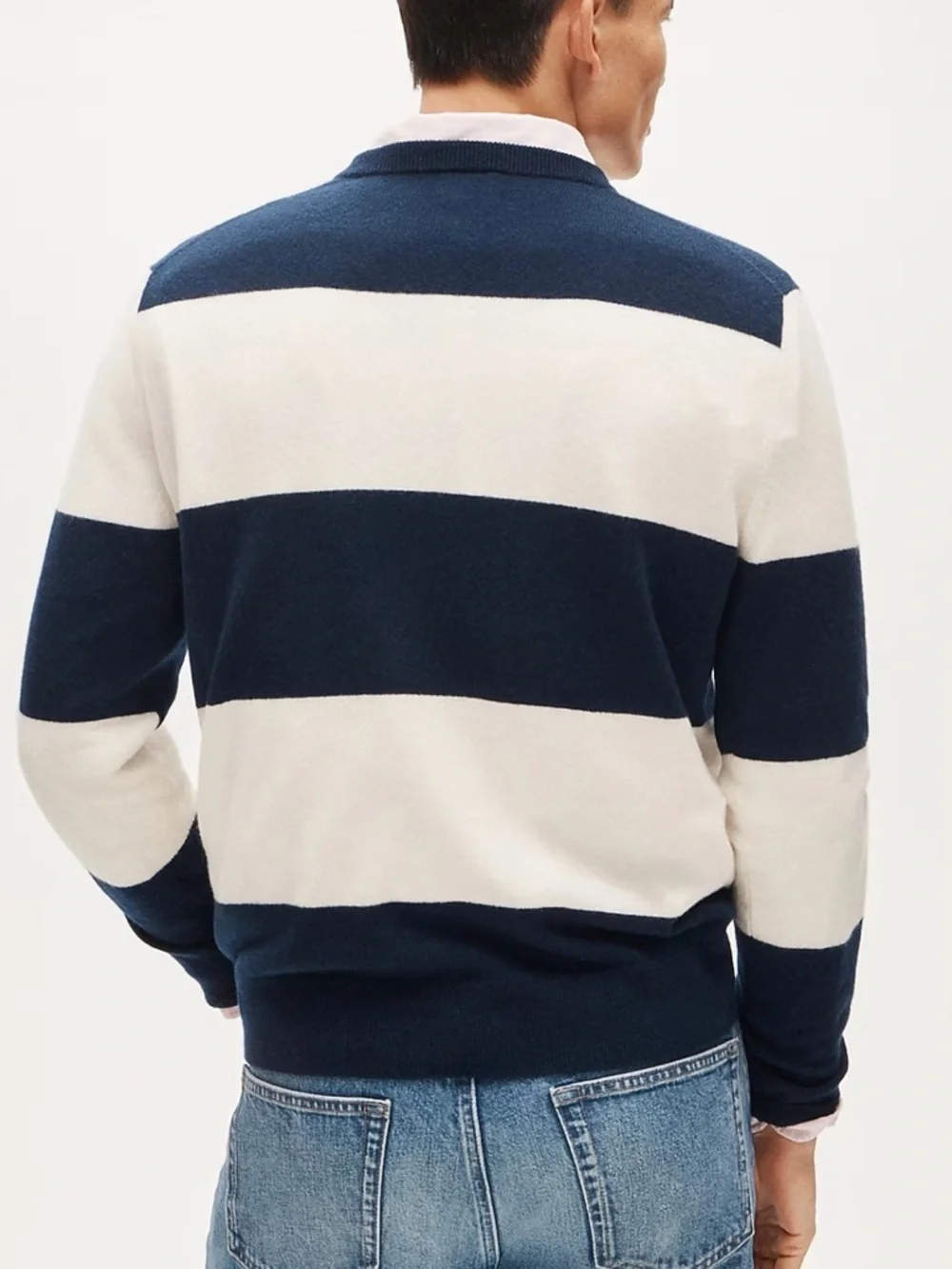 J.Crew Cashmere Crewneck Sweater in Rugby Stripe